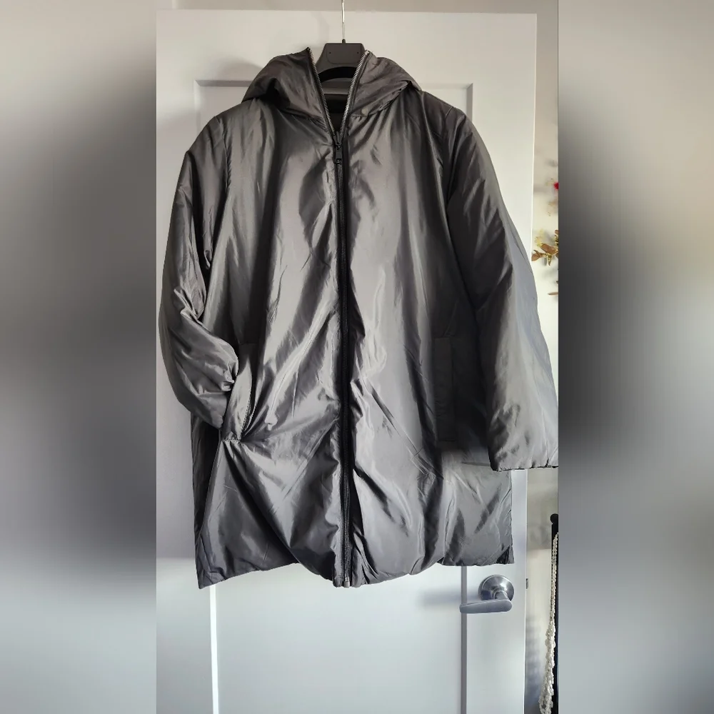 Zara Reversible Hooded Puffer Jacket, Size L - Picture 3 of 13